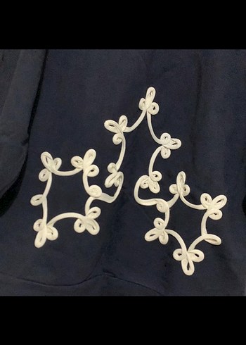 xl Beden Nakışlı Triko Kadın Sweatshirt