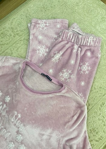 Pembe Kadın Uzun Kollu Rahat Pijama Takımı - Görsel 2