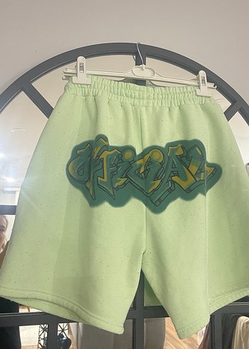 Erkek Yeşil  Rahat Kesim Şort - Görsel 2