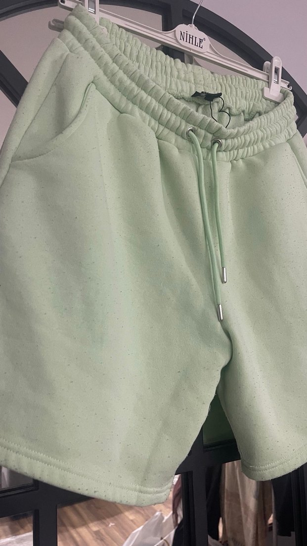 Erkek Yeşil  Rahat Kesim Şort - Görsel 3