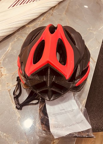 Biker Tarzı Kırmızı Desenli bisiklet Kaskı - Görsel 4