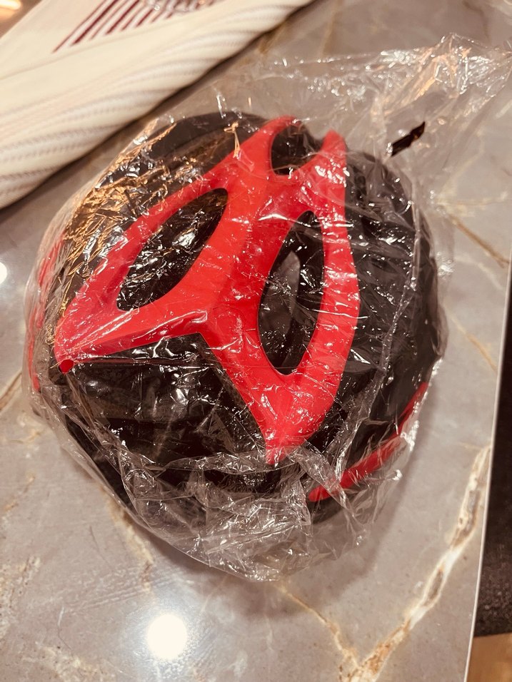 Biker Tarzı Kırmızı Desenli bisiklet Kaskı - Görsel 5