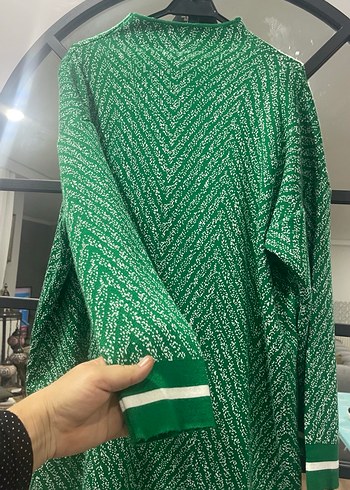 Yeşil Uzun Kollu Triko Kazak takım - Görsel 3
