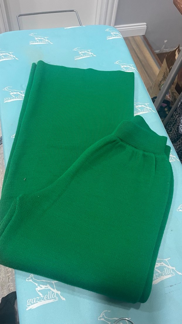 Yeşil Uzun Kollu Triko Kazak takım - Görsel 4