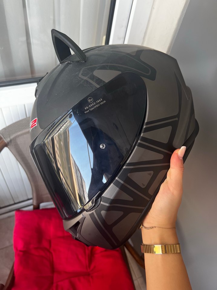 Siyah Mat Biker Motosiklet Kaskı RS2 - Görsel 4