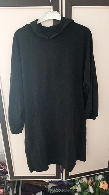universal Beden Siyah uzun sweatshirt 