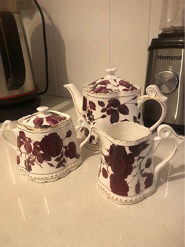 Vintage çay potu takımı