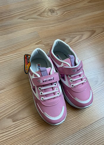 Kız Çocuk Pembe Velcro Spor Ayakkabı - Görsel 3