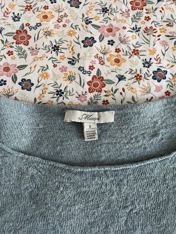 Gri Bohem Salaş Örgü Kadın Kazak - Görsel 2