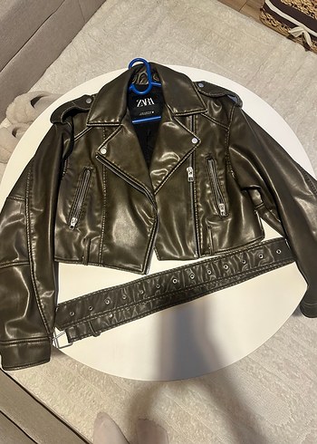 Kadın Deri Biker Ceket