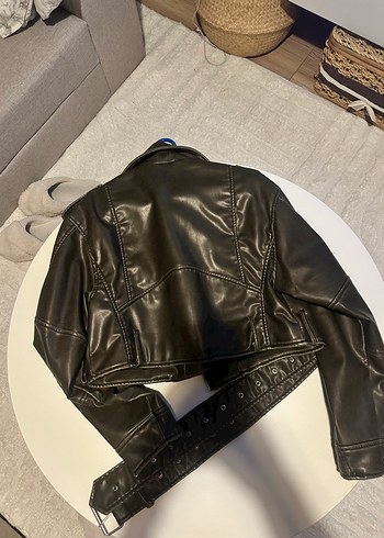 xs Beden Kadın Deri Biker Ceket
