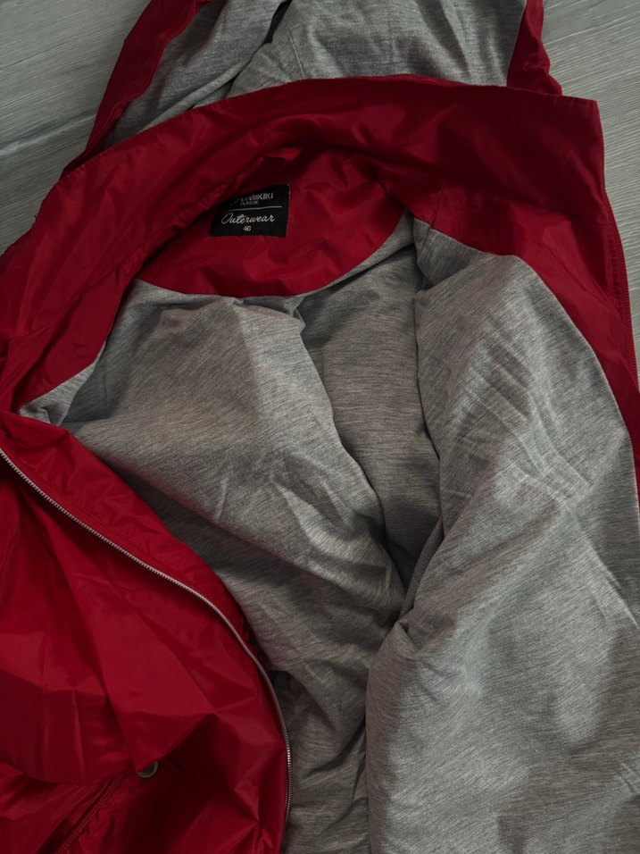 Kırmızı Şeffaf Midi Streetwear Yağmurluk - Görsel 4