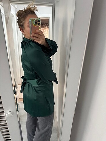 xl Beden Saten bluz