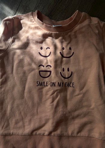 Çocuk Pembe Baskılı Sweatshirt - Görsel 2