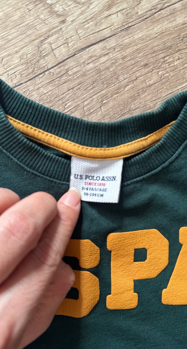 Erkek Çocuk Yeşil USPA Sweatshirt - Görsel 2