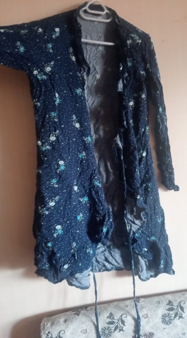 Uzun Kollu Bohem Bağcıklı Kadın Elbisesi - Görsel 2