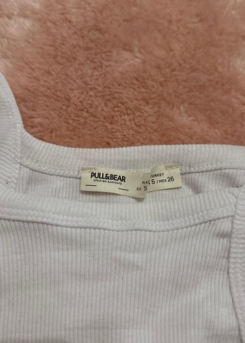Pull and Bear Beyaz Mini Pamuklu Fitilli Elbise