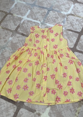 LC Waikiki Kız Çocuk Sarı Çiçekli Bohem Elbise