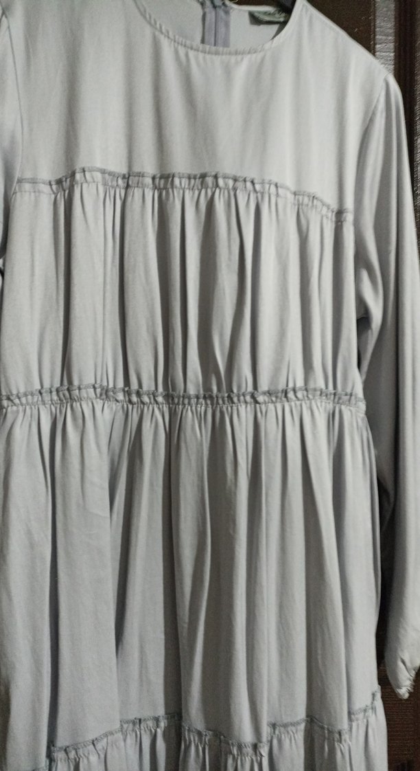 Uzun Kollu Fırfırlı Hamile Tunik - Görsel 5