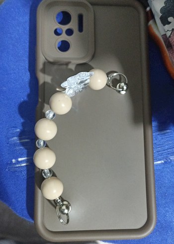 Boncuk Detaylı Bej Bohem Telefon Kılıfı - Görsel 4