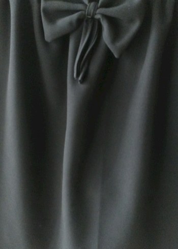 Drapeli Siyah Midi Etek - Görsel 3