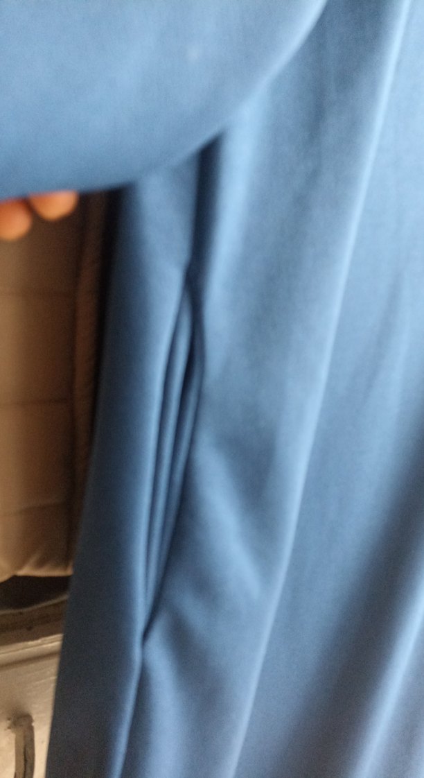 Düğmeli Mavi Hamile Tunik - Görsel 3