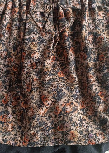 Bohem Tarzı Kahverengi Midi Etek - Görsel 2