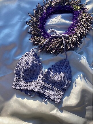 Hand made crop top (lila)