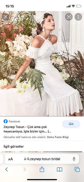 Koton Zeynep Tosun Bridal Koleksiyonu beyaz elbise