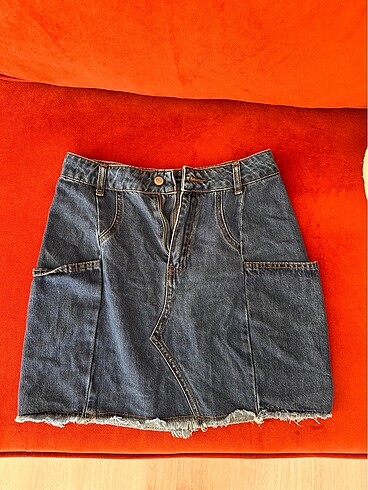 Jean mini etek