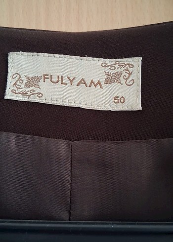 Kahverengi Uzun Kadın Takım Elbise - Görsel 2