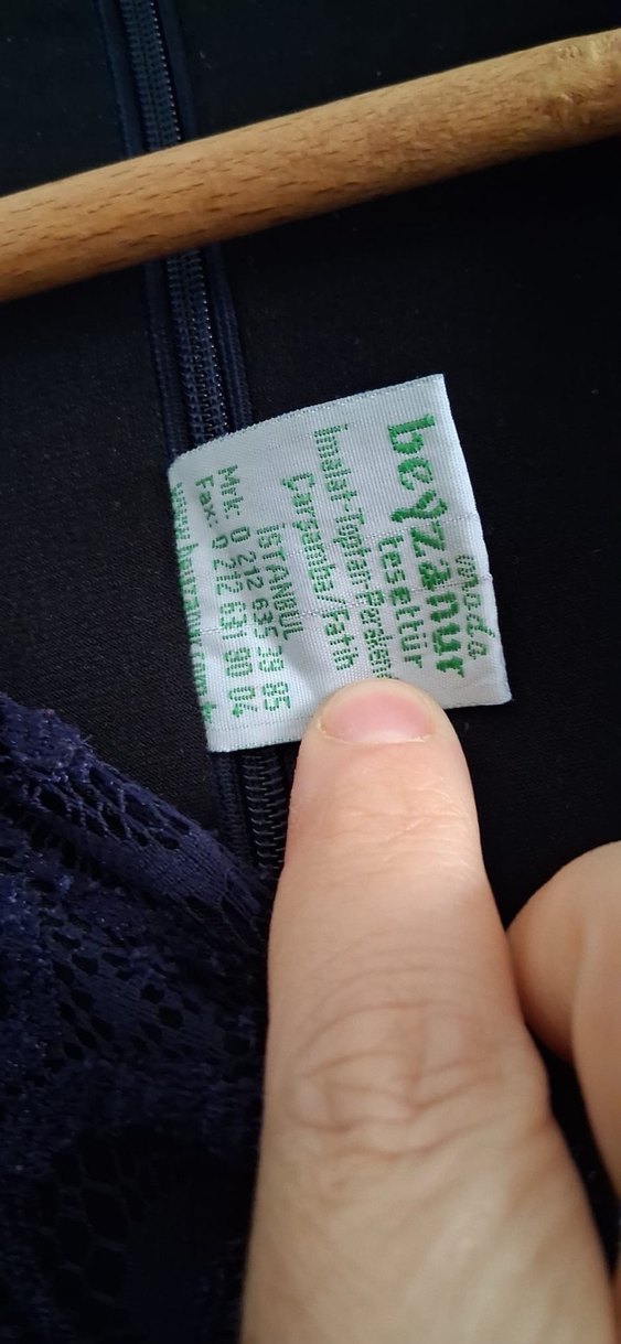 Lacivert Gotik Uzun Elbise - Görsel 3