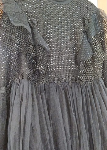 Siyah Straplez Uzun Gotik Elbise - Görsel 3