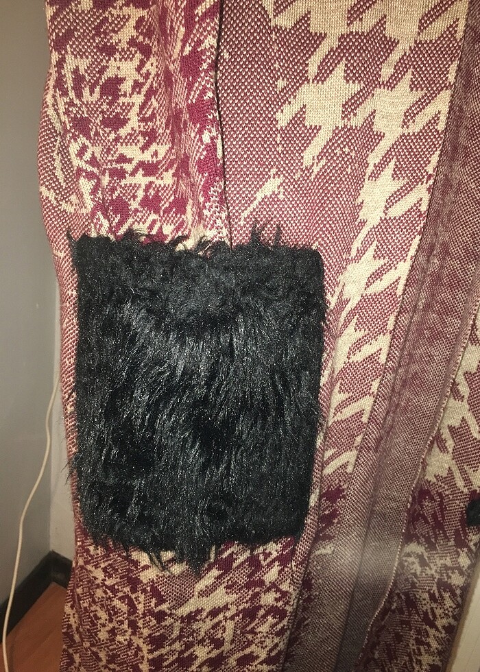 Peluş cepli hırka - Görsel 4