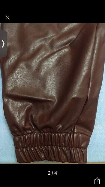 Deri lastikli pantolon - Görsel 2