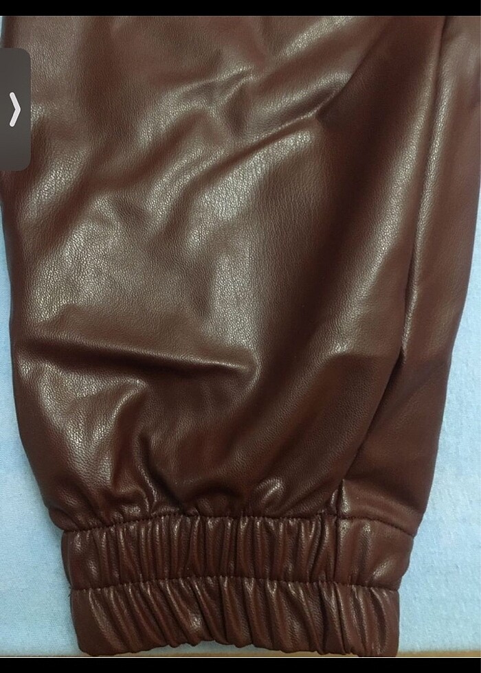 Deri lastikli pantolon - Görsel 2