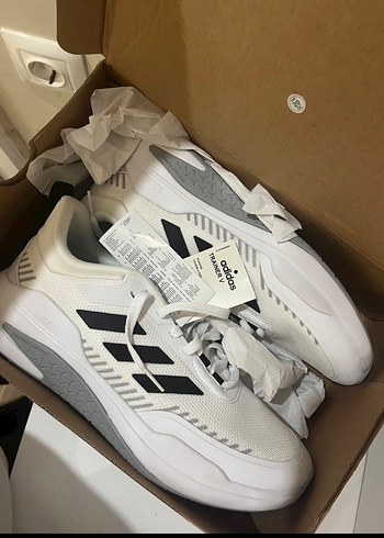 Erkek Beyaz Siyah Bağcıklı Spor Ayakkabı - Görsel 5