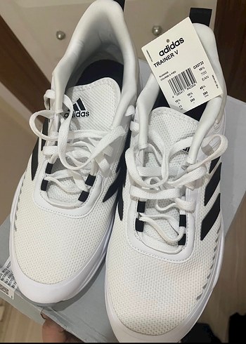 Erkek Beyaz Siyah Bağcıklı Spor Ayakkabı - Görsel 3