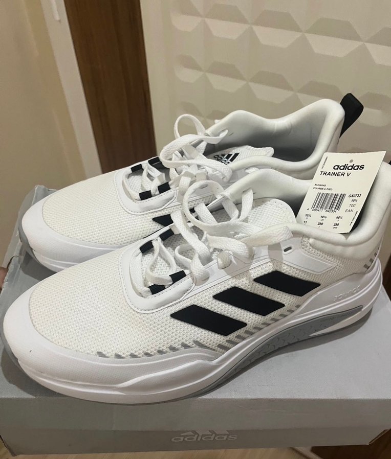 Erkek Beyaz Siyah Bağcıklı Spor Ayakkabı - Görsel 4