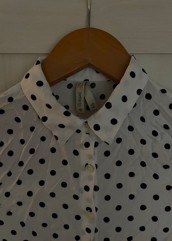 Kız Çocuk Puantiyeli Uzun Kollu Gömlek - Görsel 2