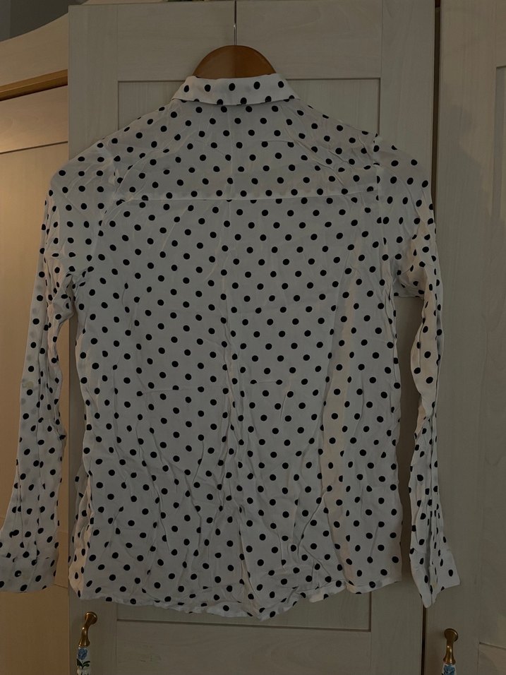 Kız Çocuk Puantiyeli Uzun Kollu Gömlek - Görsel 3