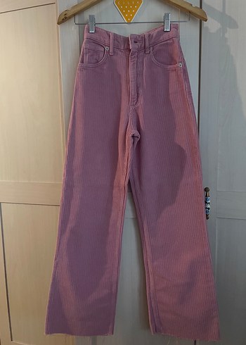 Düğmeli Kadife pantolon - Görsel 2