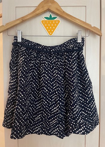 Bağcıklı Lacivert Bağlamalı Mini Etek - Görsel 3