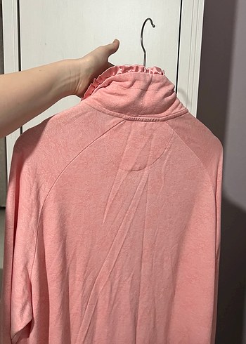 Kadın Pembe Fermuarlı Yumuşak Ceket - Görsel 7