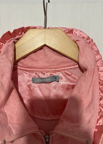 Kadın Pembe Fermuarlı Yumuşak Ceket - Görsel 6