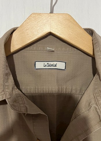 Bej Keten Erkek Kısa Kollu Gömlek - Görsel 4