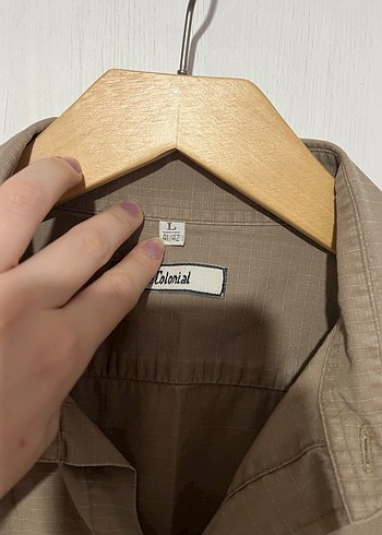 Bej Keten Erkek Kısa Kollu Gömlek - Görsel 7