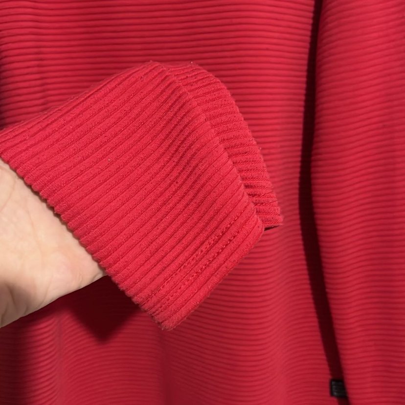 Kadın Kırmızı Piliseli Uzun Kollu Kazak - Görsel 4