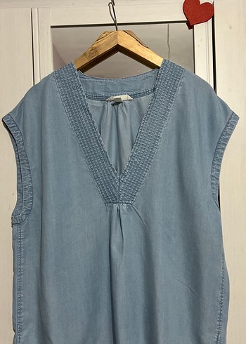 V Yaka Kolsuz Hamile Kot Bluz - Görsel 2