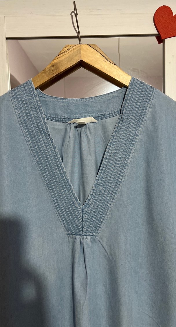 V Yaka Kolsuz Hamile Kot Bluz - Görsel 4